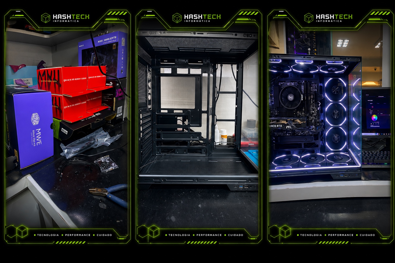 Montagem e upgrade de computador gamer pela HashTech
